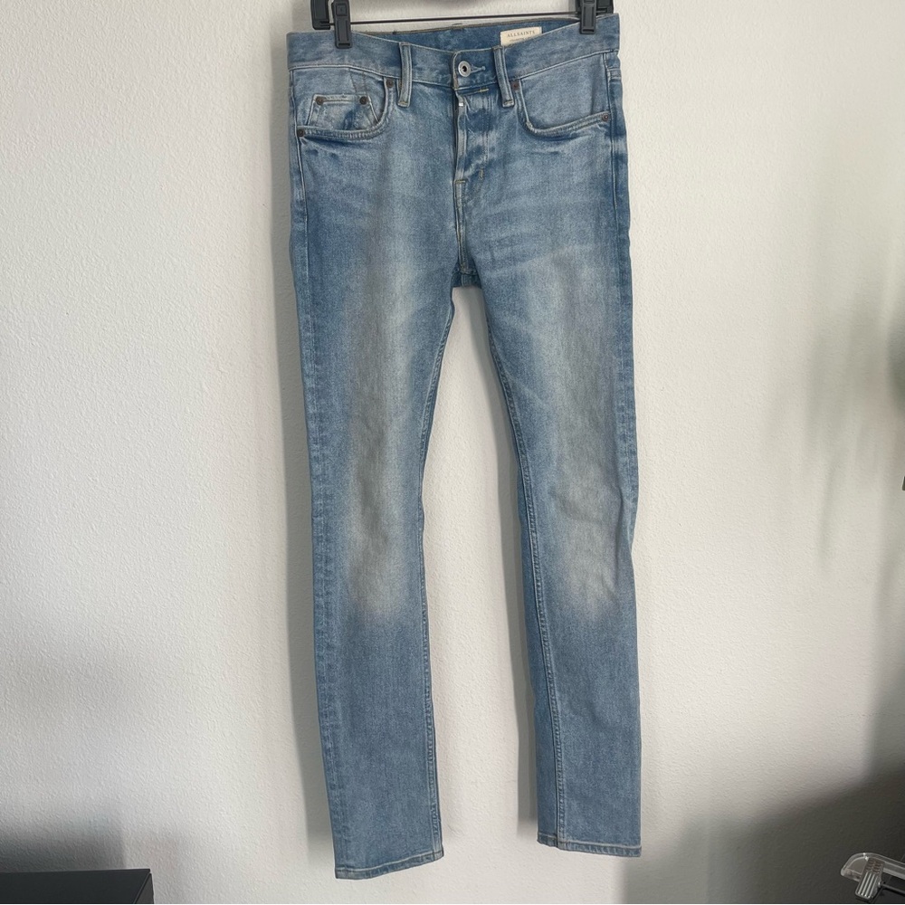 Allsaints Cigarette Button Fly Skinny Denim Jeans